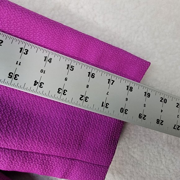 Vintage 90s D.Vine Magenta Textured Scoop Neck Ruffle Maximalist Unique Blazer - Picture 7 of 15